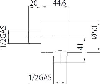 Шланговое подсоединение Bossini V00280.030 хром